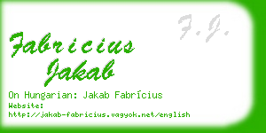 fabricius jakab business card